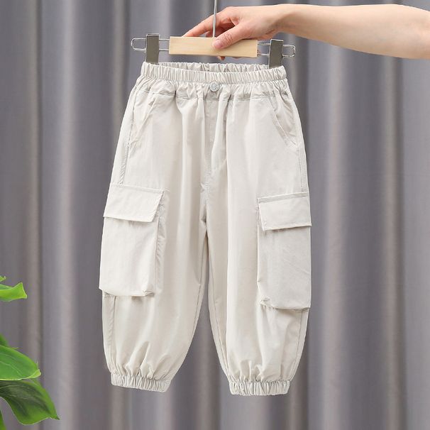 Boys' Summer Thin Trousers, Street Style Boys' Summer Overalls, Children's Ice Feeling Refreshing Anti Mosquito Pants_viptrois.com