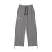 Men's Clothing Summer retro checkerboard jacquard loose wide leg drawstring straight mid waist trousers_viptrois.com