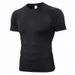 Men's Fitness Clothes Summer Sports Quick Drying Stretch Tights Short Sleeved Sweat Absorbent Training T Shirt Running Fitness Tops_viptrois.com