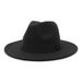 Autumn And Winter Men's And Women's New Big Eaves Hat Korean Version Fashion Woolen Jazz Hat British Style Top Hat CMN047_viptrois.com