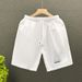 Men's Clothing Summer Breathable Light Luxury Shorts Anti Wrinkle Straight Shorts Simple Solid Color Fashion Quick Drying Beach Pants_viptrois.com