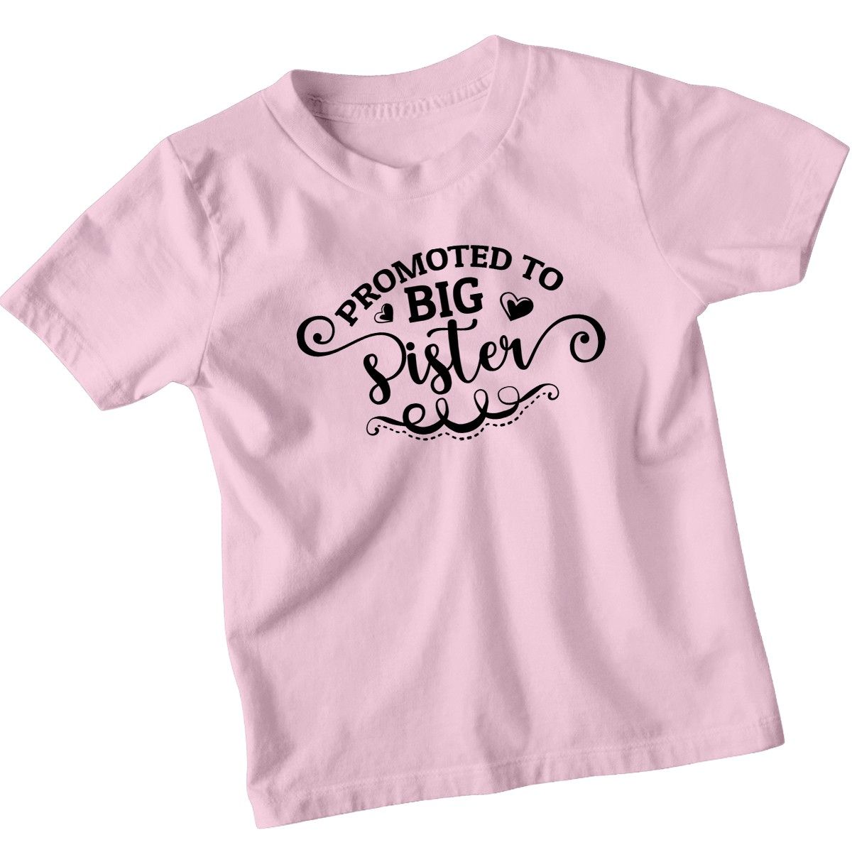 Promoted To Big Sister Girls 100% Cotton T-shirt Mens Tees Top Family Sibling Announcement Tee_viptrois.com