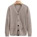 1 Knitted Cardigan Men Thin 2022 Autumn New Fashion Wool Jacket Knitwear Sweater Korean Style_viptrois.com