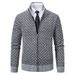 Men's Fleece-Lined Zip-Up Sweater Jacket – Warm & Stylish Winter Knitwear For Casual & Urban Looks (Sizes M-3XL)_viptrois.com