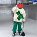 Kid's Clothing Boys cartoon turtleneck sweatshirt sweatpants two piece suit autumn and winter new Korean style cute small children's suit trend_viptrois.com
