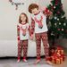 Christmas deer letter Snowflake Christmas family dress printed home dress pajamas_viptrois.com