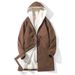 Men's Winter Fleece-Lined Parka – British-Inspired Hooded Long Coat With Zip Closure (Polyester Blend, Oversized Fit, Heavyweight)_viptrois.com