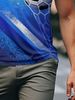 Polo Uomo Poliestere Taglio Dritto Leggero Traspirante Resistente Stampa Calcio Blu Bianco Tifosi Outdoor Quotidiano_viptrois.com