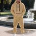 Winter Large Size American Heavy Plus Velvet Loose Men's Casual Sports Multi Pocket Workwear Suit Men_viptrois.com
