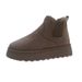 Large-size platform snow boots women's winter short tube lazy man with a slip-on warm cotton shoes_viptrois.com