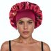 Wide Brim Women's Pullover High Elasticity Beauty Chemotherapy Hat Butterfly Flower Print Satin Sleep Cap_viptrois.com