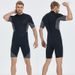 Men's Clothing 2 3mm One Piece Short Diving Suit With Rear Zipper Rubber Diving Suit For Cold And Warm Outdoor Swimming Snorkeling Suit_viptrois.com