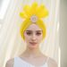 New Mesh Three Dimensional Flower Hat Band Alloy Accessories Baotou Hat_viptrois.com