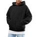 Premium Fleece-Lined Men's Hoodie - Soft Rabbit Fur Winter Pullover With Ribbed Hem & Kangaroo Pocket_viptrois.com