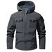 Soft Shell Jacket Top Men's Jacket Tooling Loose Functional Jacket Jacket Men's Camouflage Hooded_viptrois.com