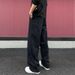 Casual Slanted Cut Jeans For Men, Autumn Trendy High Street Loose Straight Wide-leg Cleanfit Casual Pants_viptrois.com