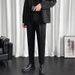 Men's Clothing New Slim Fit Temperament Winter Literary Woolen Men's Casual Youth Popular Solid Color Nine Point Pants Trousers_viptrois.com