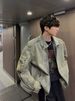 Men's Clothing Distressed Washed Jacket Handsome Denim Jacket Lapel Top_viptrois.com