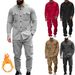 Men's Clothing Men's Fleece Tactical Hunting Jacket Set With Stand Collar - Outdoor Workwear Two-Piece Suit, Loose Fit, Warm & Comfortable_viptrois.com