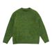 Pure Autumn Winter New Korean Version Fashionable Trendy Retro Gradient Soft Sweater Men's Loose Fit Round Neck Fuzzy Knit_viptrois.com