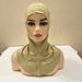 Large elongated slim face with chin, modal silk cotton full coverage hat and neck cover H215_viptrois.com