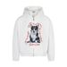 Animal Dog Print Hooded Cardigan Sweatshirt Men's Autumn And Winter Loose Stre American Style Sports Short Zipper_viptrois.com