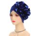 Ethnic Style Oversized Flower Turban Hat African Style Turban Hat Wedding Party Hat_viptrois.com