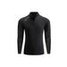 Men's Quick-Dry Stretch Fitness Top – Seamless Semi-Zip Training Shirt With Jacquard Pattern, Breathable & Slim Fit For Gym, Running & Casual Wear_viptrois.com