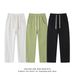Men's American Style High Street Curved Trousers Summer Trendy Wide Leg Grey Athletic Sweatpants Loose Straight Leg Casual Pants_viptrois.com