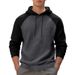 Cross-border American Autumn And Winter Men's Loose Leisure Trend Heavy Color Matching Drawstring Hooded High-end Sweater Men_viptrois.com
