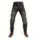 Denim Men's Slim Fake Zipper Splicing Black Jeans Motorcycle Retro Locomotive Riding Denim Men's Pants_viptrois.com