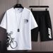 Men's Clothing New Fashion Trend Shorts Shorts Youth Two Piece Suit_viptrois.com