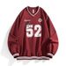 Retro Digital Print V-Neck Sweatshirt For Men & Women - Soft Polyester Pullover With Long Sleeves (S-3XL, Multiple Colors)_viptrois.com