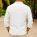 Men's Long Sleeve Casual Shirt – Relaxed Fit Cotton Linen Blend Button-Up | Breathable & Lightweight For Spring & Summer | Versatile Office_viptrois.com