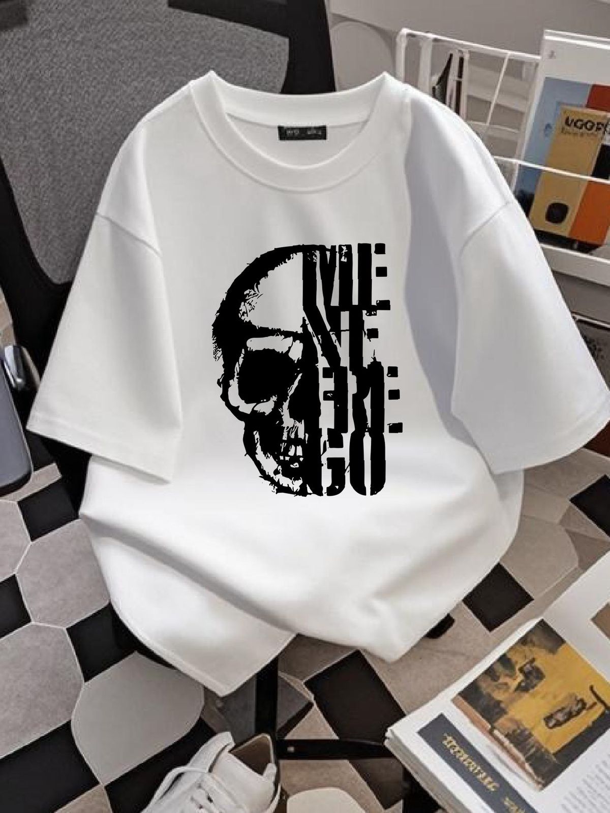 Maglietta Teschio Me Ne Frego Reparti D'Assalto Avanguardia Arditi Skull T-shirt Stretched Slightly Streetwear Designer Clothes_viptrois.com