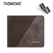 Men's Wallet Multifunctional Stitching Short Large Capacity Retro Dollar Bag Easy To Carry Ultra-thin Multi-card Slots Black_viptrois.com