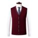 Men's Wool Blend V-Neck Sleeveless Vest - Stylish & Versatile Knit Cardigan For Casual & Smart Wear_viptrois.com