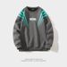 Trendy Spring And Autumn New Men's Hoodie Casual Versatile Youth Handsome Long Sleeve T-Shirt Round Neck Guard 85F_viptrois.com