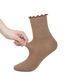 Spring and summer thin white wood ear edge pile socks Japanese JK socks women's Lolita Mary Jane shoes lace mid tube socks_viptrois.com