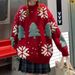 Pure Cross-Border Christmas Reindeer Couple Sweater 2025 Autumn New Loose Lazy Style Winter Knitted Jacket_viptrois.com