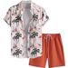 Men's Clothing Casual Hawaiian 3D Printed Short Sleeved Shirt Suit_viptrois.com