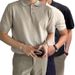 Men's Breathable Short Sleeve Polo Shirt – Relaxed Fit & Moisture-Wicking (S-2XL, Black/White/Beige/Charcoal)_viptrois.com