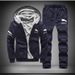 Men's Fleece-Lined Hoodie Jogger 3-Piece Set | Winter Warm Sportswear | Thermal Lined For Cold Weather | Sizes M-4XL (Black/Gray/Navy/Blue)_viptrois.com