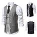 New Men's Slim-fitting Suit Multi-breasted Gentleman's Casual Vest Vest_viptrois.com
