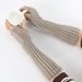 New Autumn Winter Men Women Knitted Fish Scale Fingerless Gloves Mid-Length Woolen Arm Warmers Warm Wrist Guards_viptrois.com