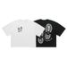 Autumn Streetwear Printed Direct Injection T-Shirt Unisex Couple Loose Fit Versatile Casual Dr Shoulder Short_viptrois.com