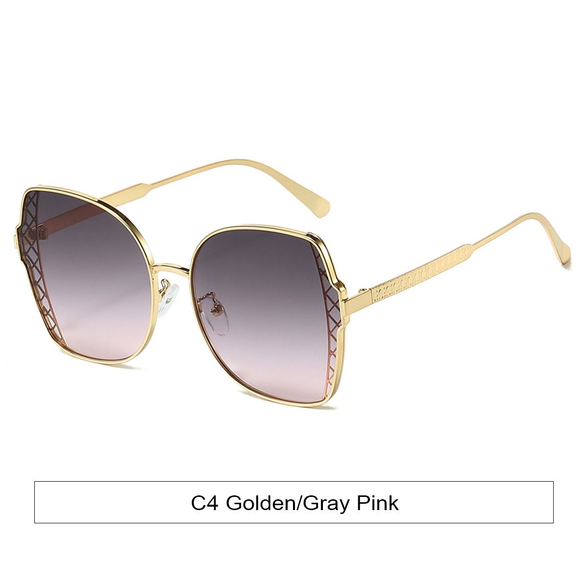 Men's Sunglasses Metal Sunglasses Fashion Gradient Anti Ultraviolet Personality Carved Legs Ladies_viptrois.com