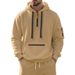 Europe, America, Autumn And Winter Fleece Sweater Hooded Men's Pullover Sports And Leisure Heavy Sweater Jacket Men_viptrois.com