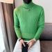 "Unisex Slim-Fit Turtleneck Sweater – Lightweight Knit Cardigan For Autumn & Winter"_viptrois.com