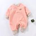 New Winter Baby Puff Fleece Jumpsuit Baby Spring And Autumn Warm Constant Temperature Split Leg Pajamas Close Fitting Outing Clothes_viptrois.com